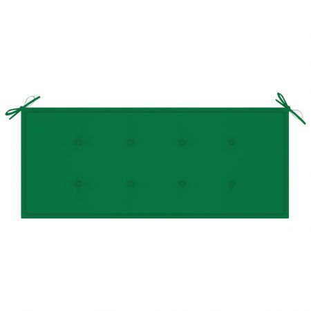 Banca de gradina cu perna, verde, 120 x 50 x 89 cm