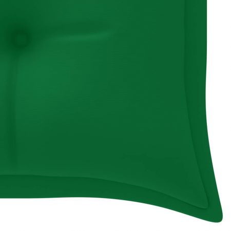 Banca de gradina cu perna, verde, 157 cm