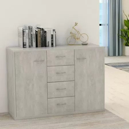  Dulap, gri beton, 88x30x65 cm, lemn prelucrat