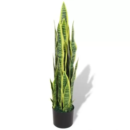  Plantă artificială Limba-soacrei cu ghiveci, 90 cm, verde