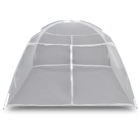 Cort camping, alb, 200 x 150 x 145 cm