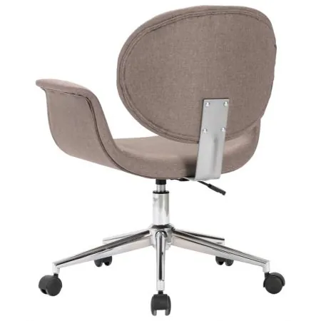 Scaune de bucătărie pivotante, 4 buc., gri taupe, textil