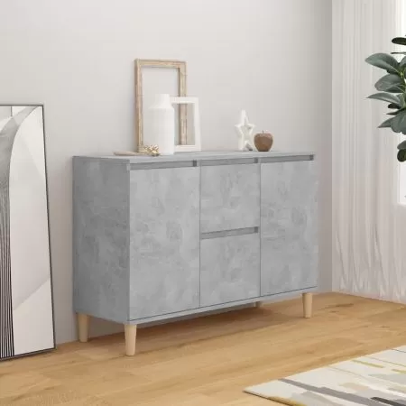  Servantă, gri beton, 101x35x70 cm, lemn prelucrat