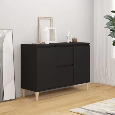  Servantă, negru, 101x35x70 cm, lemn prelucrat