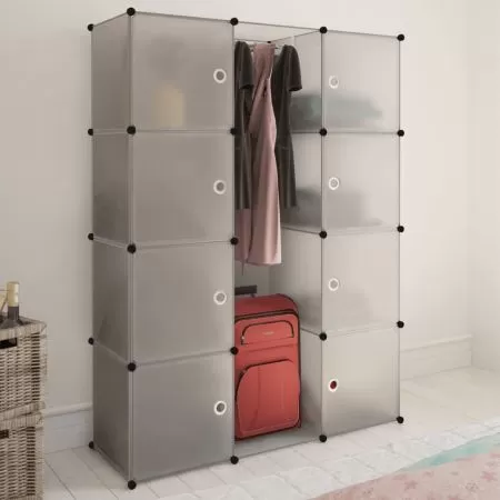  Dulap modular cu 9 compartimente, 109x36,5x143 cm, alb 