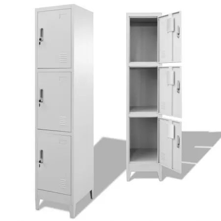  Dulap vestiar cu 3 compartimente, 38x45x180 cm  