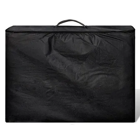  Masă de masaj pliabilă, 3 zone, negru, cadru din lemn