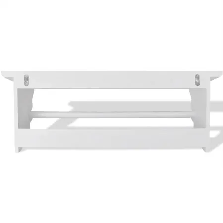  Cuier de haine, stil baroc, alb, MDF