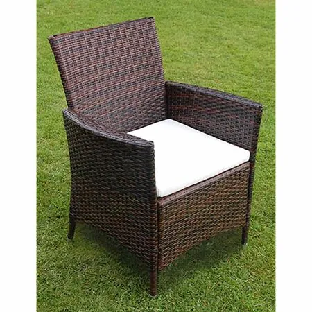  Set mobilier de exterior cu perne, 7 piese, maro, poliratan
