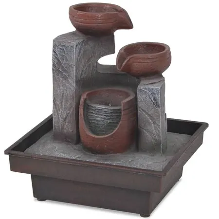  Fântână de interior cu iluminare LED, polirășină