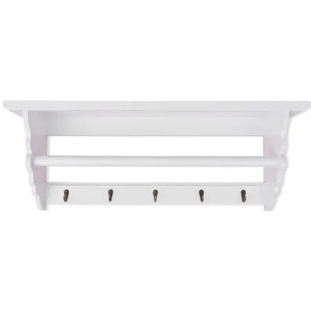  Cuier de haine, stil baroc, alb, MDF