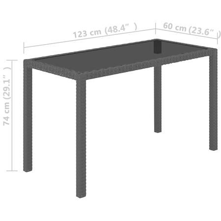  Set mobilier de exterior cu perne, 5 piese, negru, poliratan
