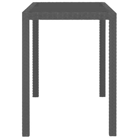  Set mobilier de exterior cu perne, 5 piese, negru, poliratan