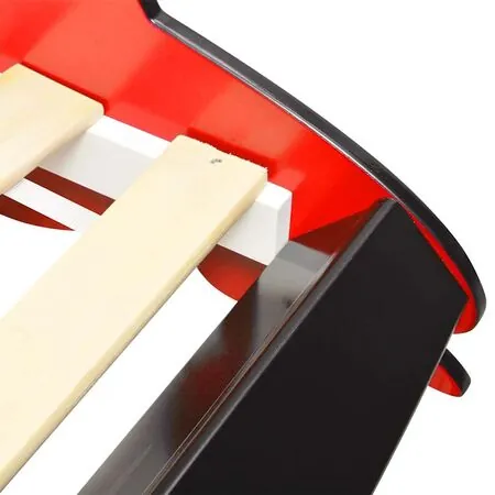  Pat pentru copii mașină de curse, roșu, 90 x 200 cm