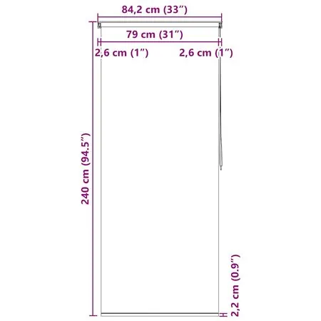  Roletă perdea de duș 80x240 cm Imprimeu Splash