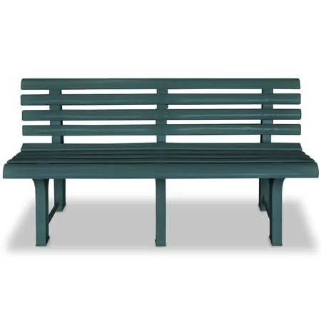  Bancă de grădină, verde, 145,5 cm, plastic