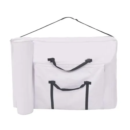  Masă de masaj pliabilă cu 3 zone, 10 cm grosime, alb
