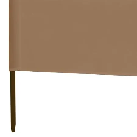  Paravan anti-vânt cu 3 panouri, gri taupe, 400x120 cm, textil
