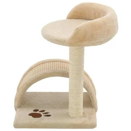  Ansamblu pisici cu stâlp funie sisal, bej și maro, 40 cm