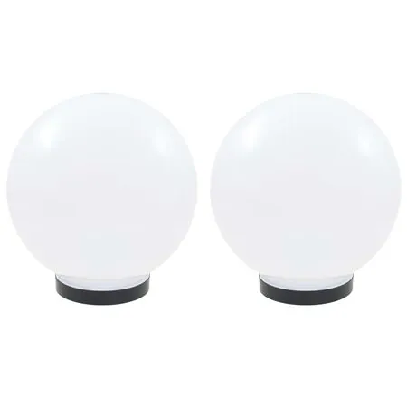  Lămpi bol cu LED 2 buc, sferice, 25 cm, PMMA