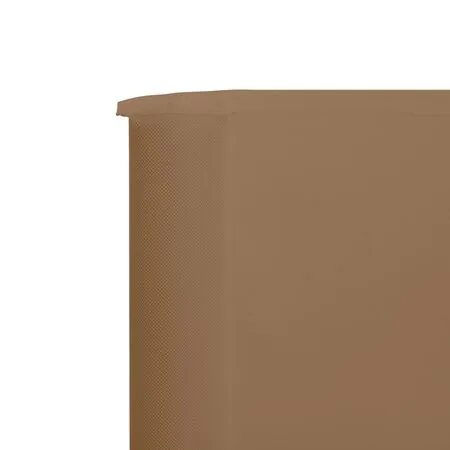  Paravan anti-vânt cu 3 panouri, gri taupe, 400x120 cm, textil