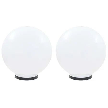  Lămpi bol cu LED, 2 buc, sferice, 40 cm, PMMA