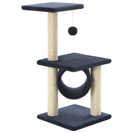  Ansamblu pisici, stâlpi din funie sisal, bleumarin, 65 cm