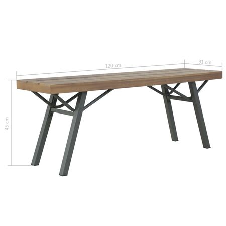  Bancă de grădină, 120 cm, lemn masiv de acacia