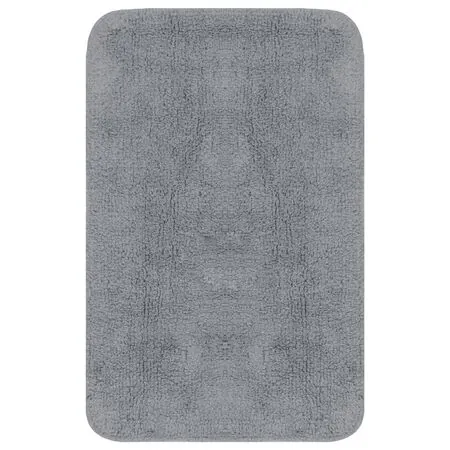  Set covorașe baie, 3 piese, gri, material textil