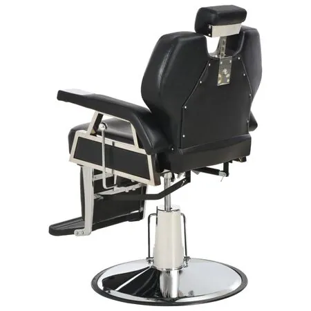  Scaun frizer, negru, 72 x 68 x 98 cm, piele ecologică