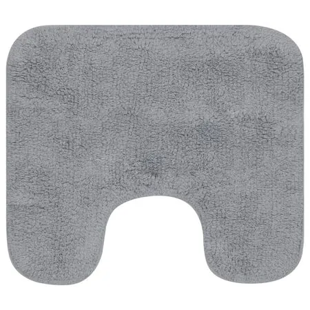  Set covorașe baie, 3 piese, gri, material textil