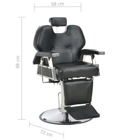  Scaun frizer, negru, 72 x 68 x 98 cm, piele ecologică