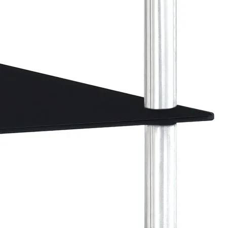  Raft cu 4 niveluri, negru, 40 x 40 x 100 cm, sticlă securizată