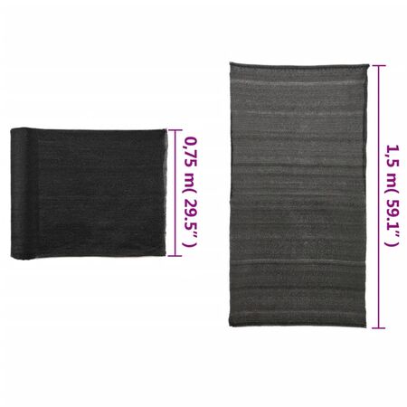  Plasă protecție vizuală, negru, 1,5x25 m, HDPE