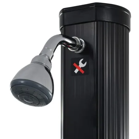  Duș solar pliabil, negru, 214 cm, 23 L