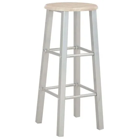 Set mobilier de bar, 3 piese, lemn și oțel