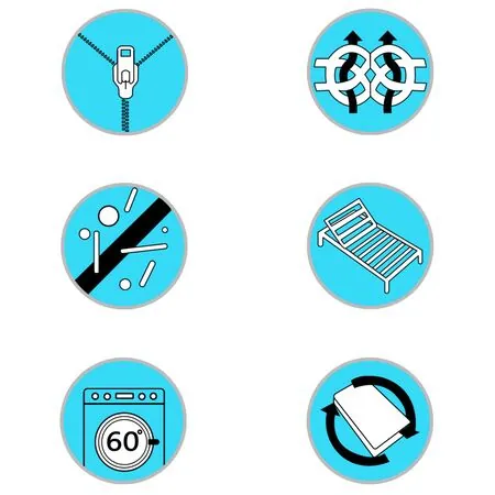  Topper saltea, 140x200 cm, spumă cu memorie Visco, 6 cm