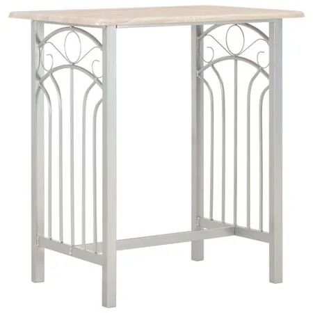  Set mobilier de bar, 3 piese, lemn și oțel