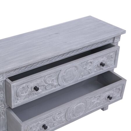  Dulap cu 2 sertare, 90x30x60 cm, lemn masiv de mahon