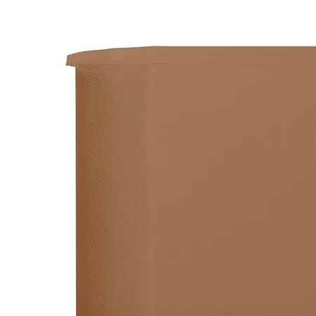  Paravan anti-vânt cu 3 panouri, gri taupe, 400 x 80 cm, textil