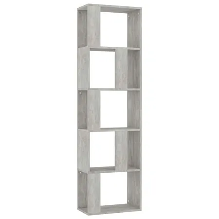  Bibliotecă/Separator, gri beton, 45x24x159 cm, lemn prelucrat