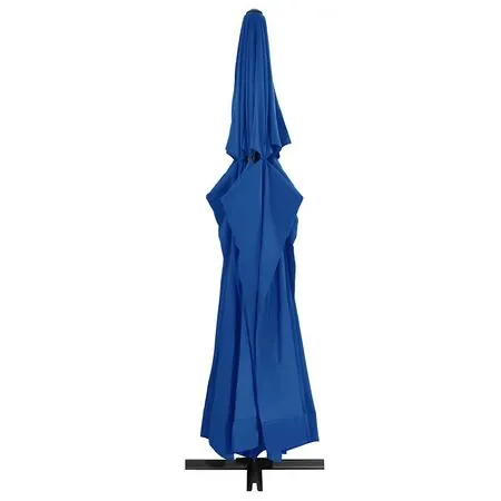  Umbrelă soare de grădină, stâlp aluminiu albastru azur 600 cm