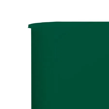  Paravan anti-vânt cu 5 panouri, verde, 600 x 80 cm, textil