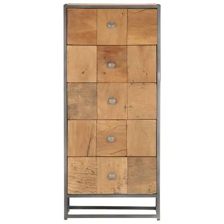 Dulap cu sertare, 45 x 30 x 100 cm, lemn masiv reciclat