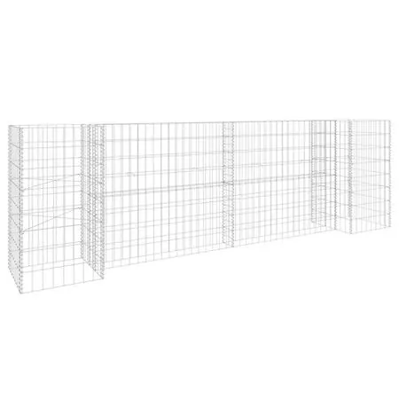  Jardinieră gabion în formă de H, 260 x 40 x 80 cm, sârmă oțel