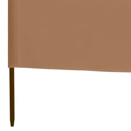  Paravan anti-vânt cu 3 panouri, gri taupe, 400 x 80 cm, textil