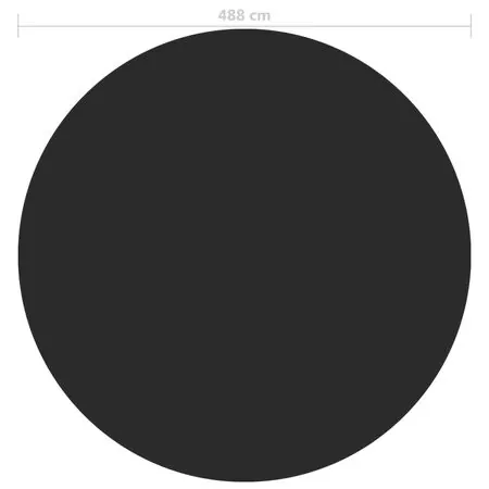  Prelată piscină, negru, 488 cm, PE