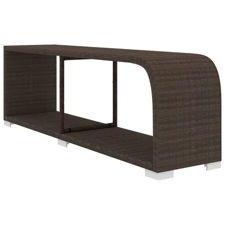   Set mobilier de grădină cu perne, 10 piese, maro, poliratan