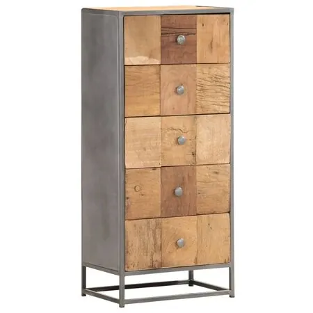  Dulap cu sertare, 45 x 30 x 100 cm, lemn masiv reciclat
