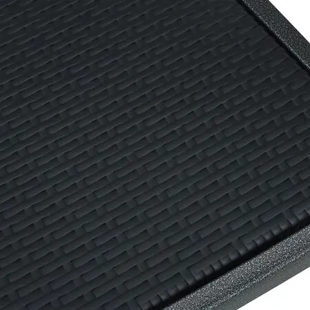  Scaune de grădină, 4 buc., negru, plastic, aspect ratan